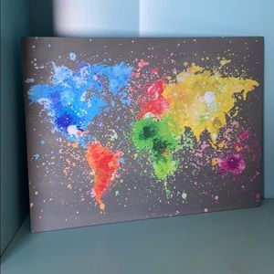 World map painting